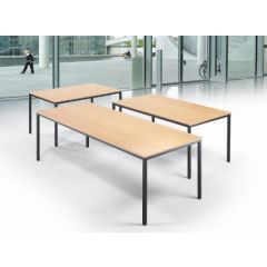 Multifunctionele tafel zwart / beuken