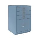 Bisley F-Serie ladekast met beugelgreep 4 laden - Lichtblauw