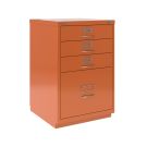 Bisley F-Serie ladekast met beugelgreep 4 laden - Oranje