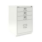 Bisley F-Serie ladekast met beugelgreep 4 laden - Verkeerswit