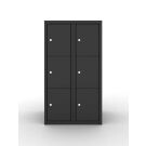 Lage lockerkast Black Edition - 6-deurs - 2 delig
