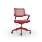 Vergaderstoel Ton sur Ton verrijdbaar - Rood