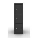 Lage lockerkast Black Edition - 3-deurs - 1 delig