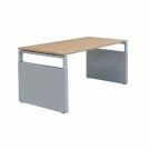 4-poot Bureau Maroon met wang - 200 x 80 cm