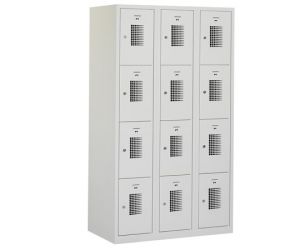 Lockerkast Basic Plus 12 deuren grijs