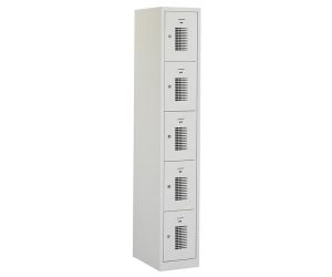 Lockerkast Basic Plus 5 deurs Lichtgrijs